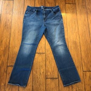 TALL Old Navy Blue Boot Cut Mid Rise Jeans for Women 18 Long Classic Everyday